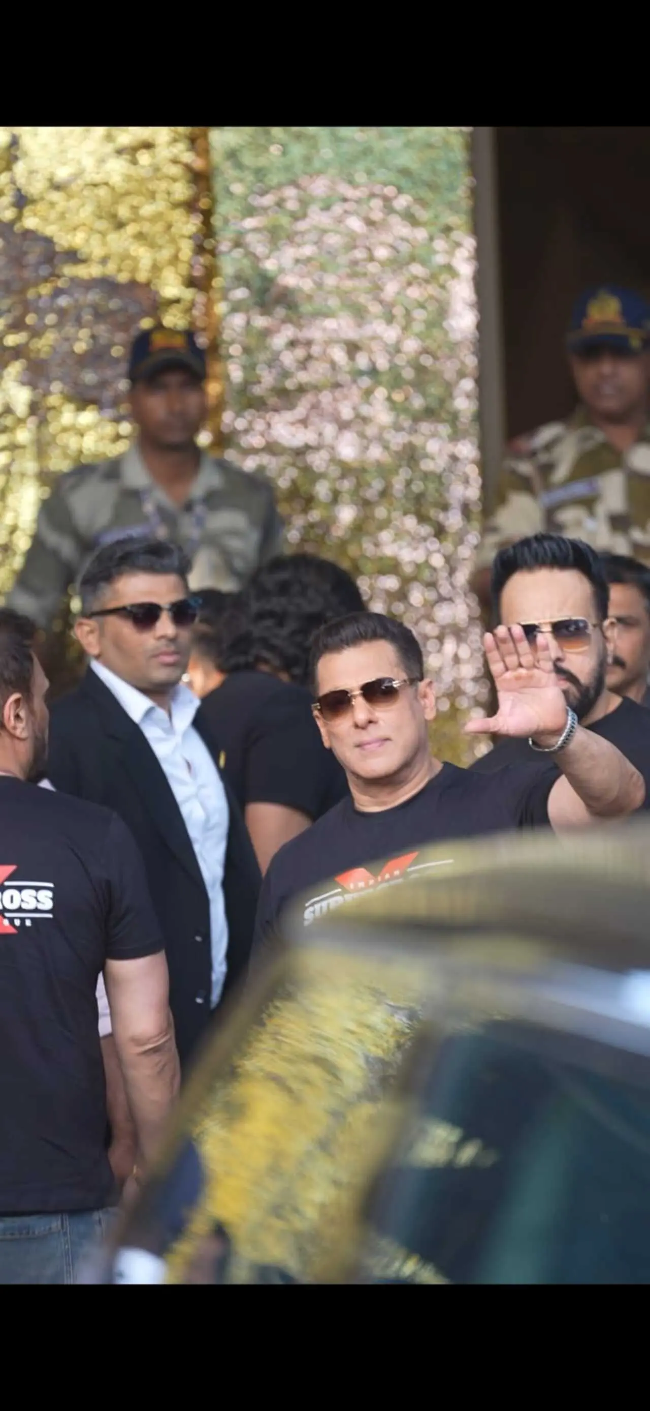 Salman Khan was spotted at the domestic airport as he waved and greeted paps.